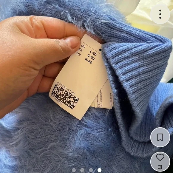 Blue fuzzy dog sweater H&M - Picture 4 of 4